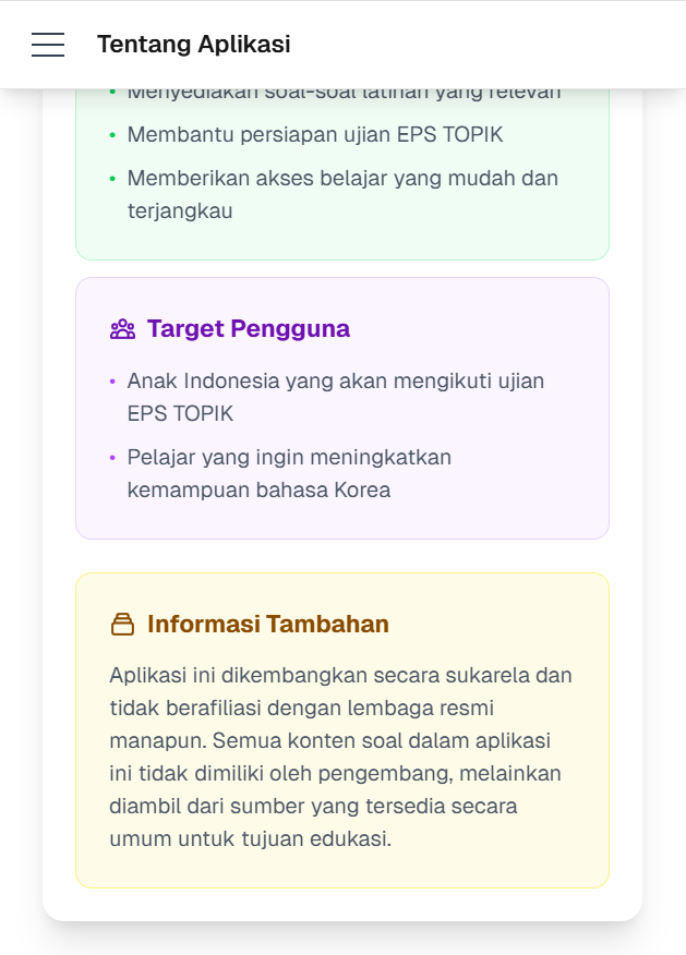 Aplikasi Try Out EPS TOPIK - Screenshot 6
