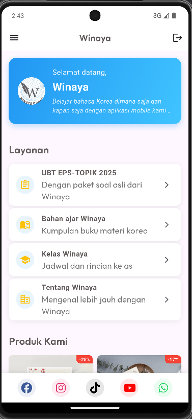 Aplikasi UBT Bahasa Korea - Screenshot 1