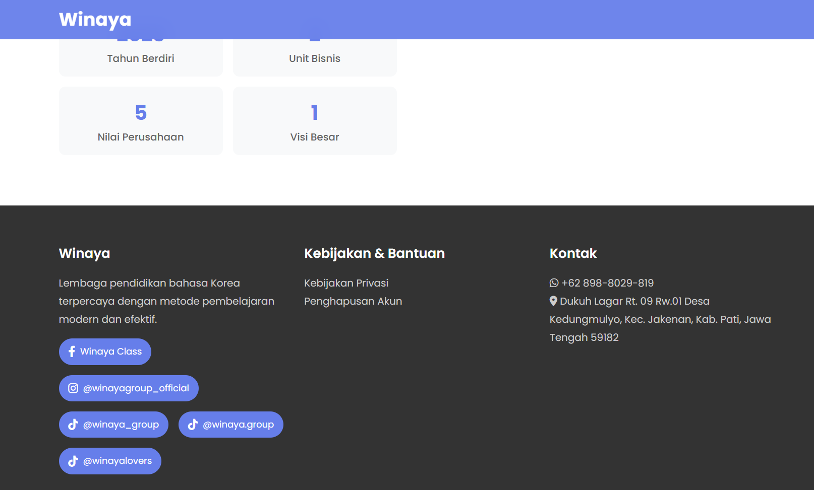 Website Winaya Group - Screenshot 4